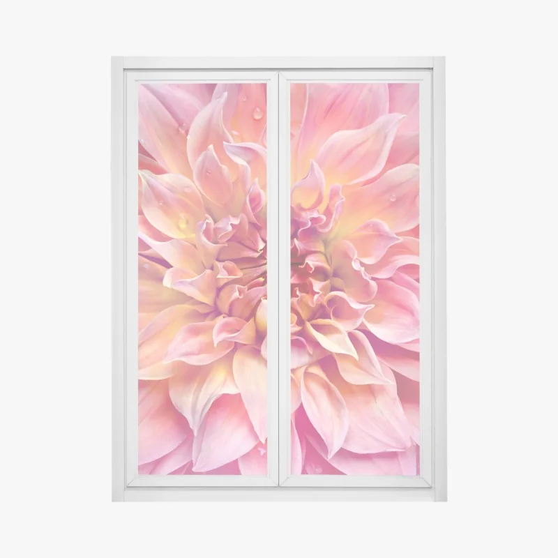 Naklejka na okno złote płynne linie abstrakcyjny wzór – Wallissimo®