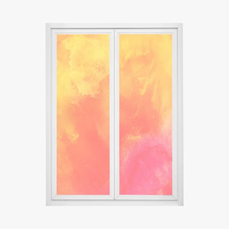 Naklejka na okno panorama Paryża o zachodzie z Wieżą Eiffla – Wallissimo®