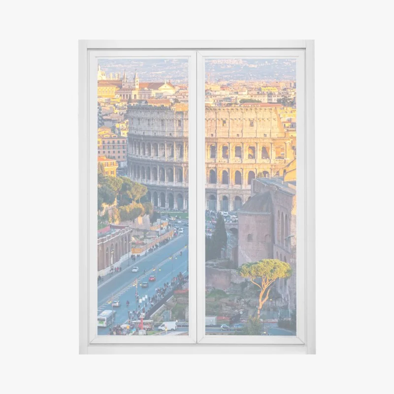 Naklejka na okno lwy morskie i ptaki na skalistym wybrzeżu – Wallissimo®