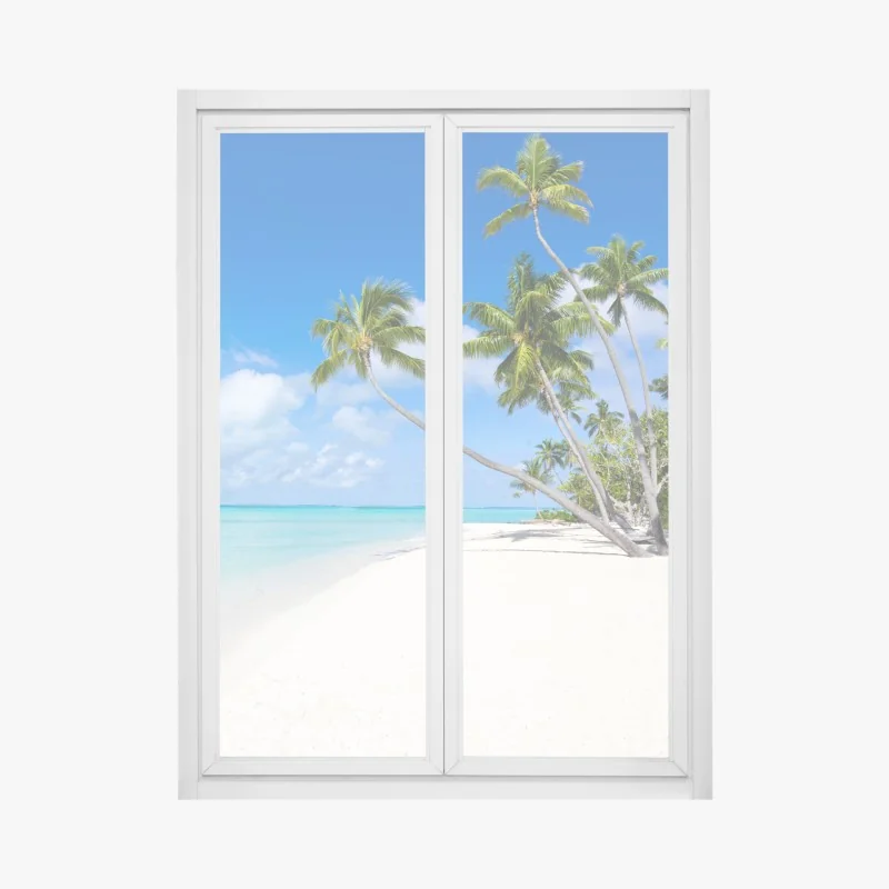 Naklejka na okno pastelowy wzór kwiatów wiśni na miętowym tle – Wallissimo®