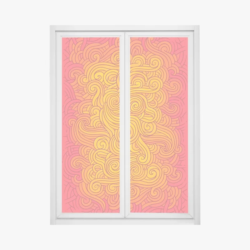 Naklejka na okno wibrujący fioletowy bukiet kwiatów – Wallissimo®