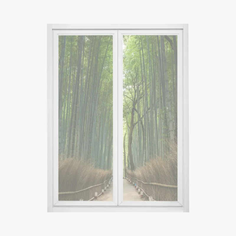 Naklejka na okno szlak o zachodzie słońca w Bieszczadach – Wallissimo®