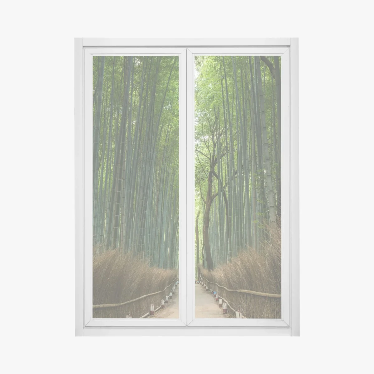 Naklejka na okno spokojna alejka w bambusowym gaju – Wallissimo® Naklejka na okno spokojna alejka w bambusowym gaju – Wallissimo®