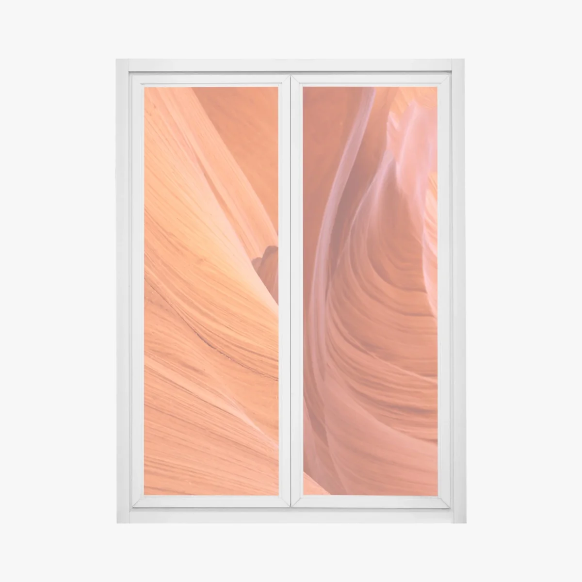 Naklejka na okno ciepły piaskowiec kanion abstrakcja – Wallissimo®