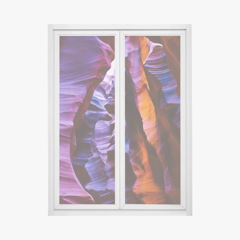 Naklejka na okno słoneczna ścieżka ogrodowa prowadząca do zamku – Wallissimo®