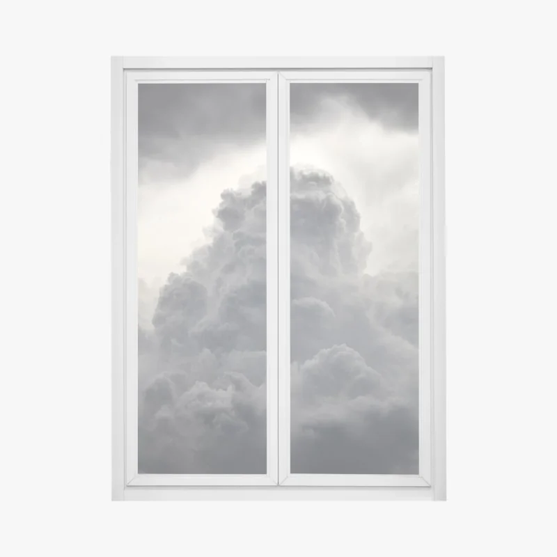 Naklejka na okno Malediwy turkusowa plaża panorama – Wallissimo®