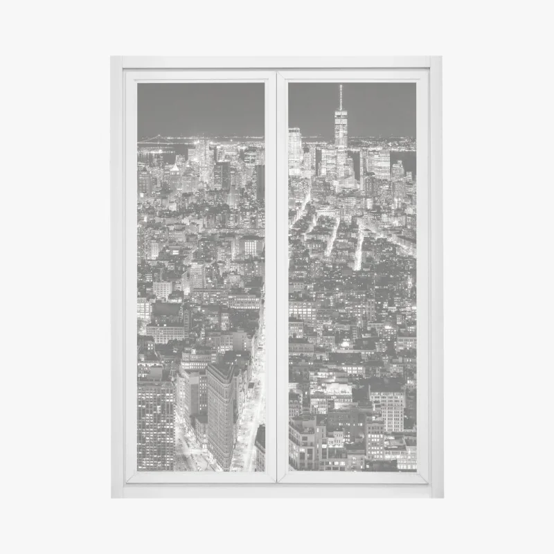 Naklejka na okno monochromatyczny przepływ komórek – Wallissimo®