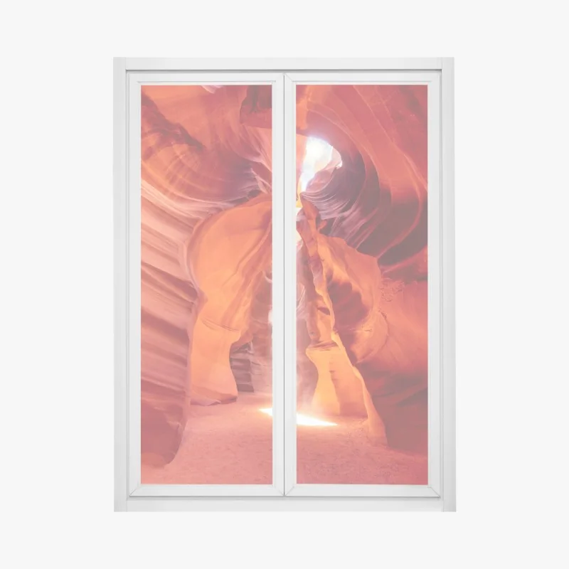 Naklejka na okno tropikalna turkusowa plaża – Wallissimo®