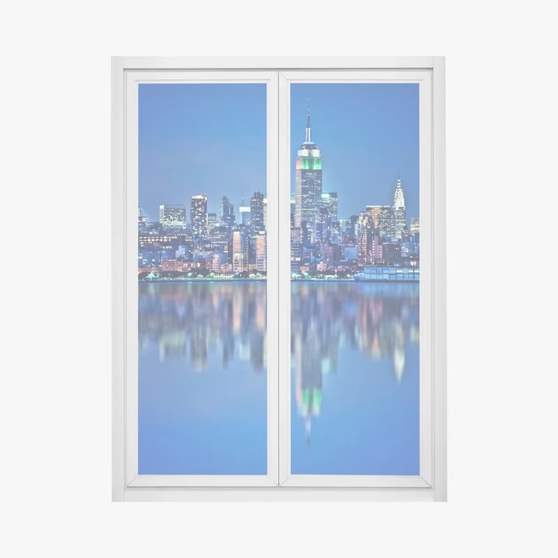 Naklejka na okno słoneczna śródziemnomorska alejka z bugenwillą – Wallissimo®