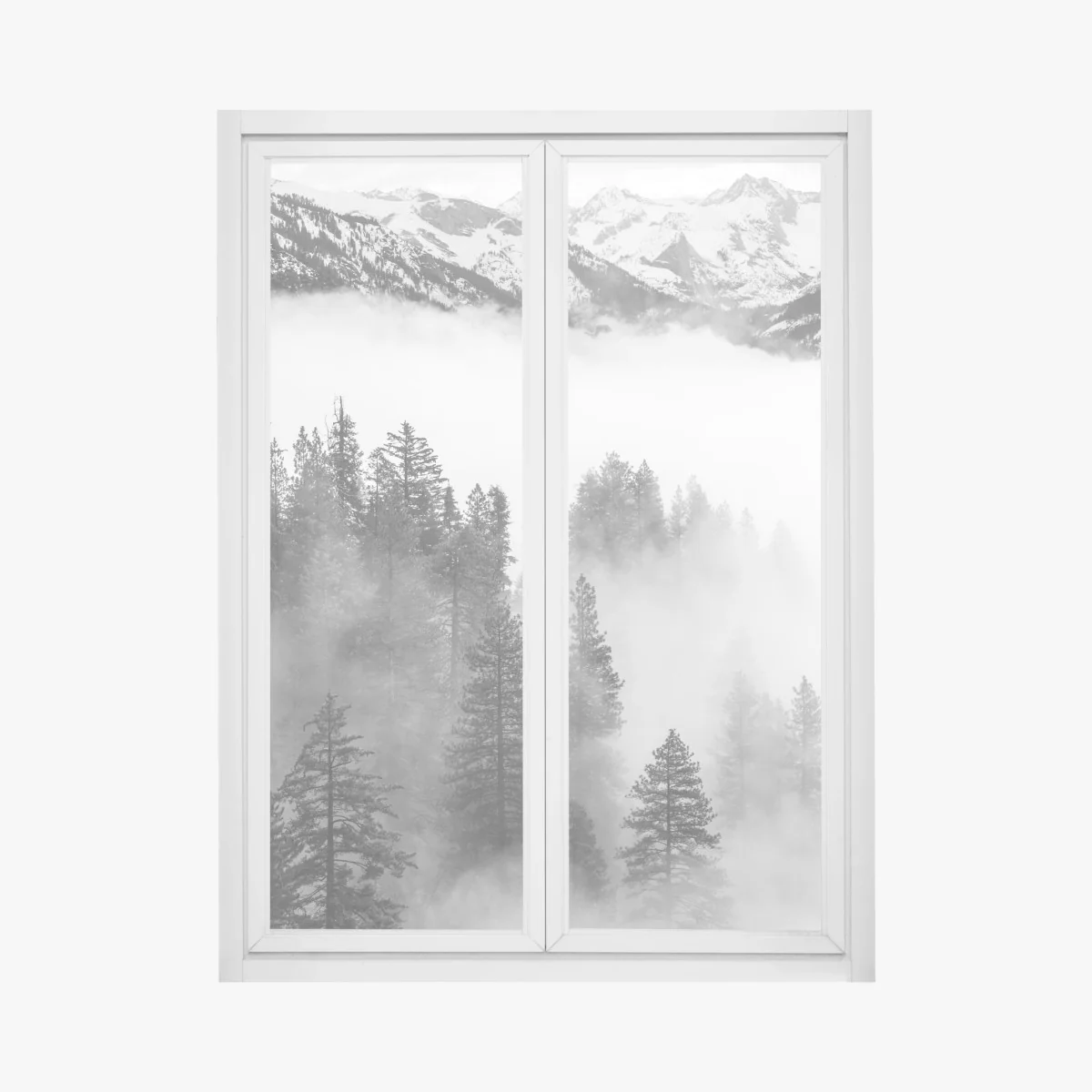 Naklejka na okno mglisty las Giant Forest, Sequoia National Park – Wallissimo® Naklejka na okno mglisty las Giant Forest, Sequoia National Park – Wallissimo®