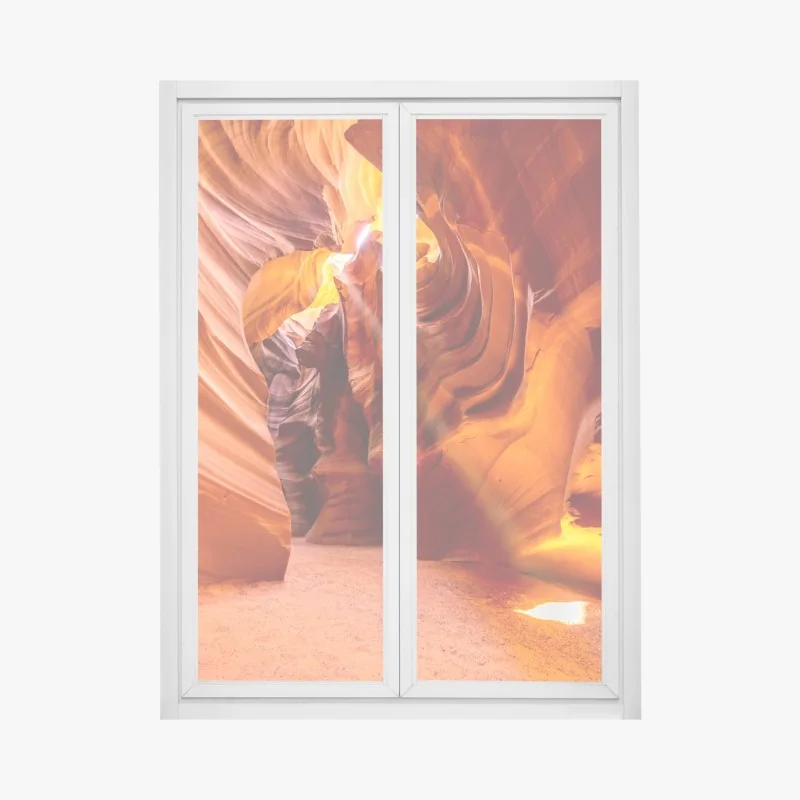 Naklejka na okno intensywna pomarańczowa gerbera z bliska – Wallissimo®