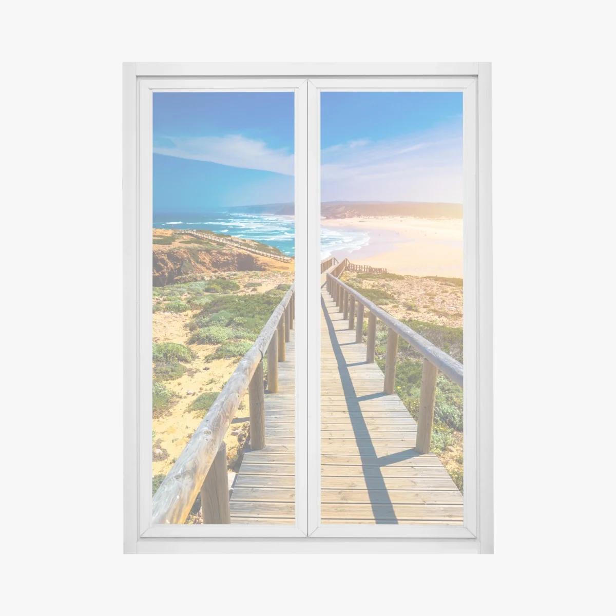 Naklejka na okno deptak do Praia da Bordeira – Wallissimo® Naklejka na okno deptak do Praia da Bordeira – Wallissimo®