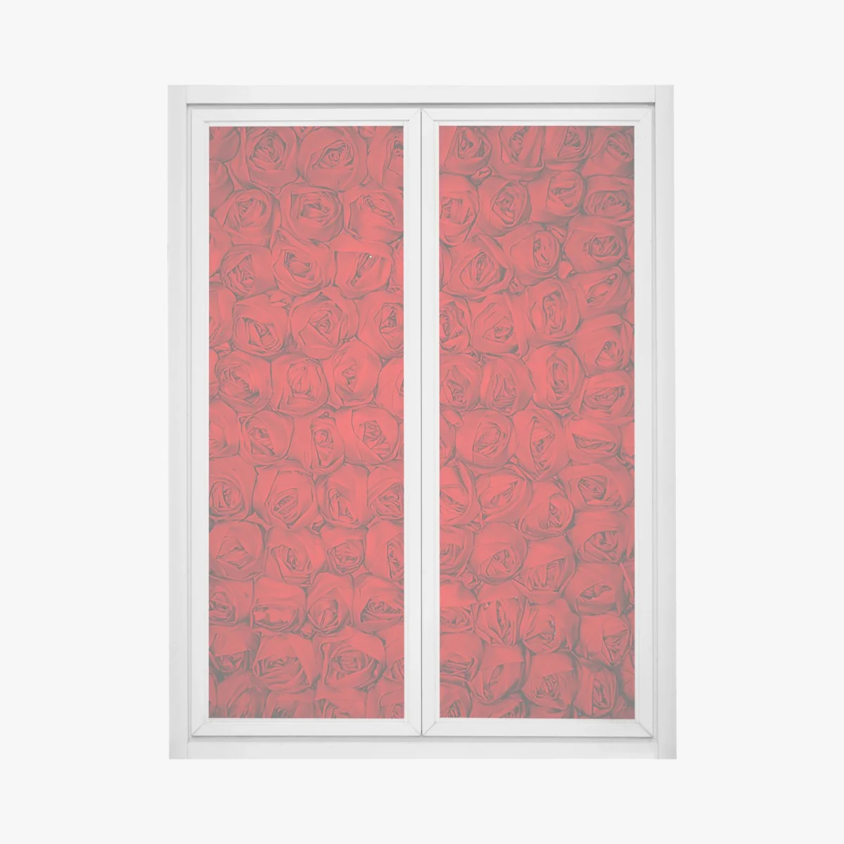 Naklejka na okno nieskończone czerwone róże – Wallissimo® Naklejka na okno nieskończone czerwone róże – Wallissimo®