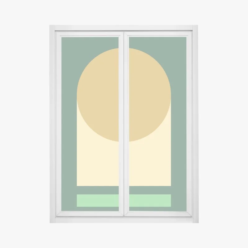 Naklejka na okno eteryczna turkusowo-różowa marmurowa abstrakcja – Wallissimo®