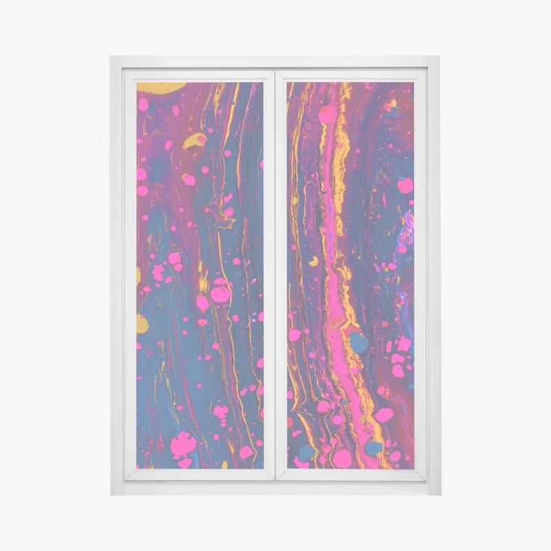 Naklejka na okno spokojne turkusowe jezioro górskie – Wallissimo®