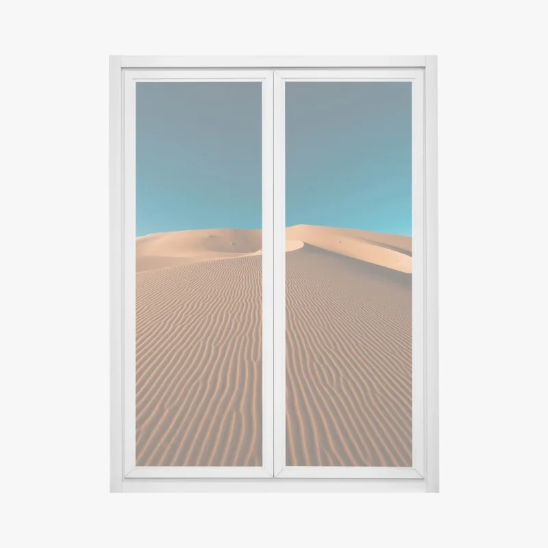 Naklejka na okno zachód słońca nad plażą Amrum – Wallissimo®