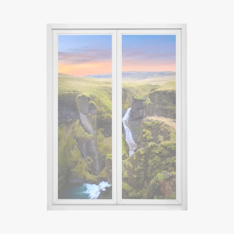 Naklejka na okno eteryczna turkusowo-różowa marmurowa abstrakcja – Wallissimo®