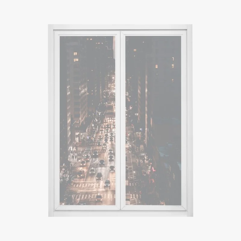 Naklejka na okno wschód słońca nad Lake Louise, Banff – Wallissimo®