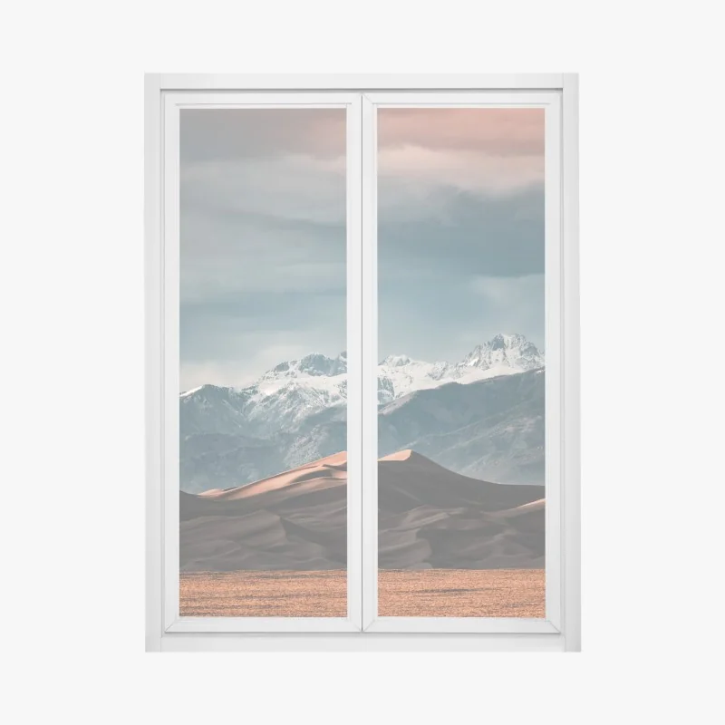 Naklejka na okno zielony tunel drzew – Wallissimo®