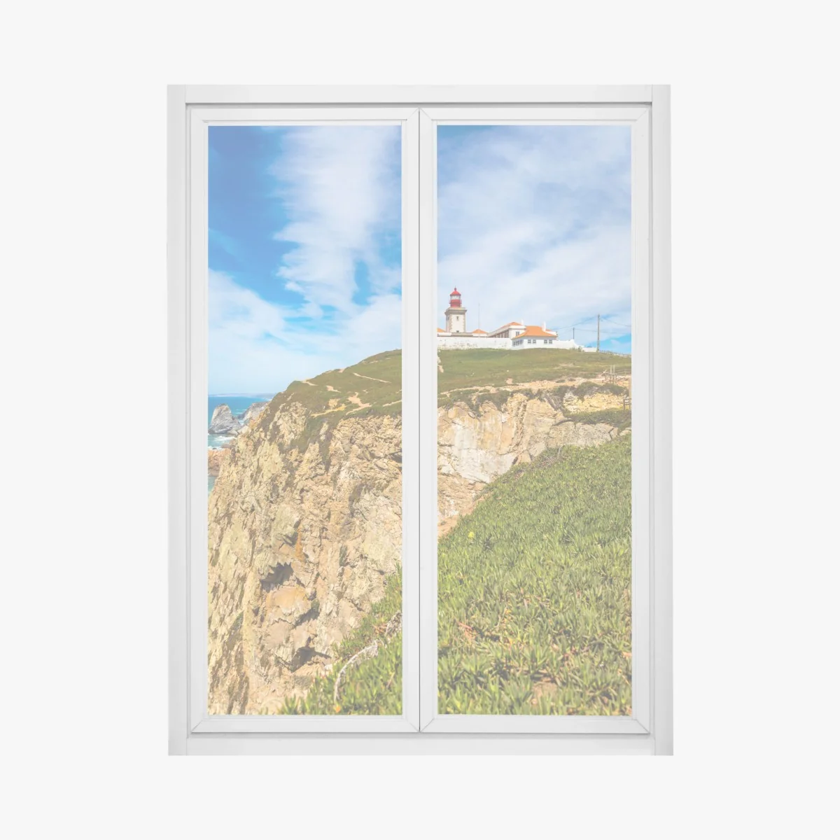 Naklejka na okno latarnia morska na klifach Cabo da Roca – Wallissimo® Naklejka na okno latarnia morska na klifach Cabo da Roca – Wallissimo®