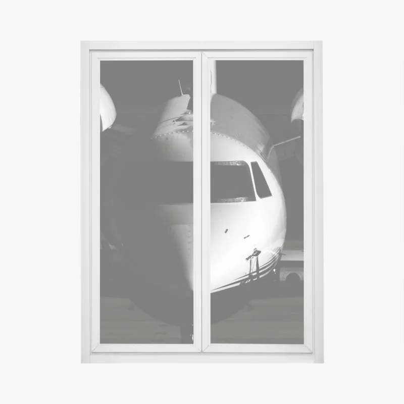 Naklejka na okno elegancki złoty geometryczny wzór liści – Wallissimo®