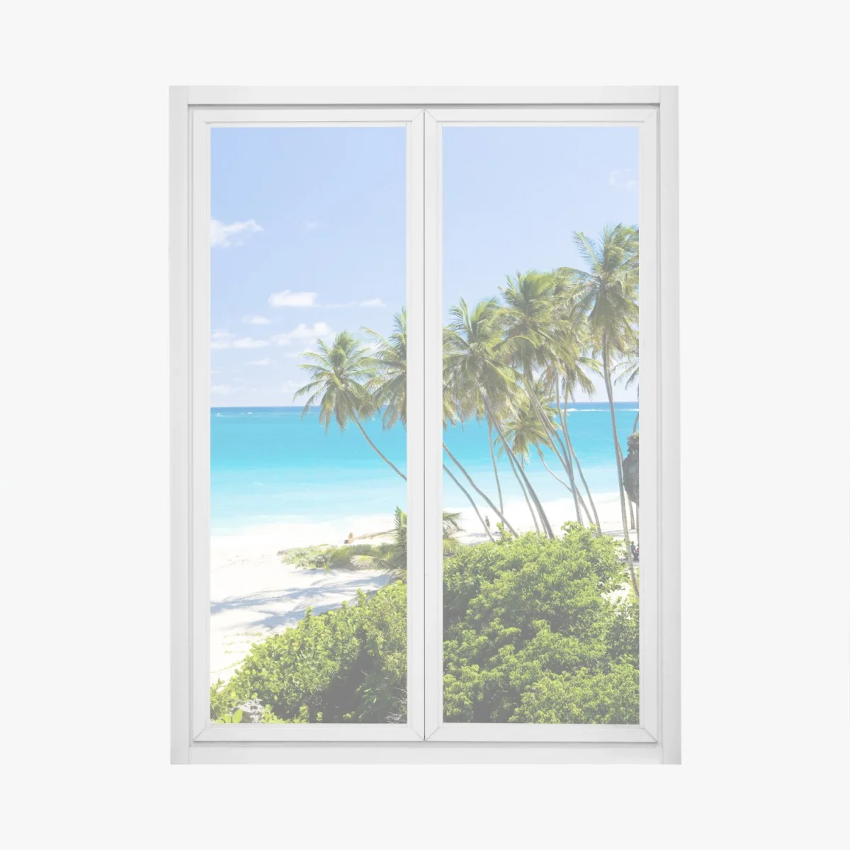 Naklejka na okno Bottom Bay plaża z palmami, Barbados – Wallissimo® Naklejka na okno Bottom Bay plaża z palmami, Barbados – Wallissimo®