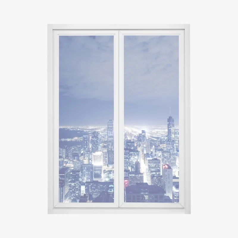 Naklejka na okno słoneczna śródziemnomorska alejka z bugenwillą – Wallissimo®