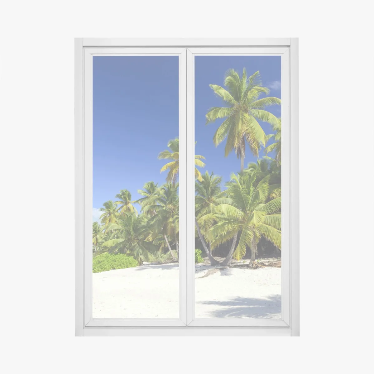 Naklejka na okno spokojna Punta Cana tropikalna plaża – Wallissimo® Naklejka na okno spokojna Punta Cana tropikalna plaża – Wallissimo®