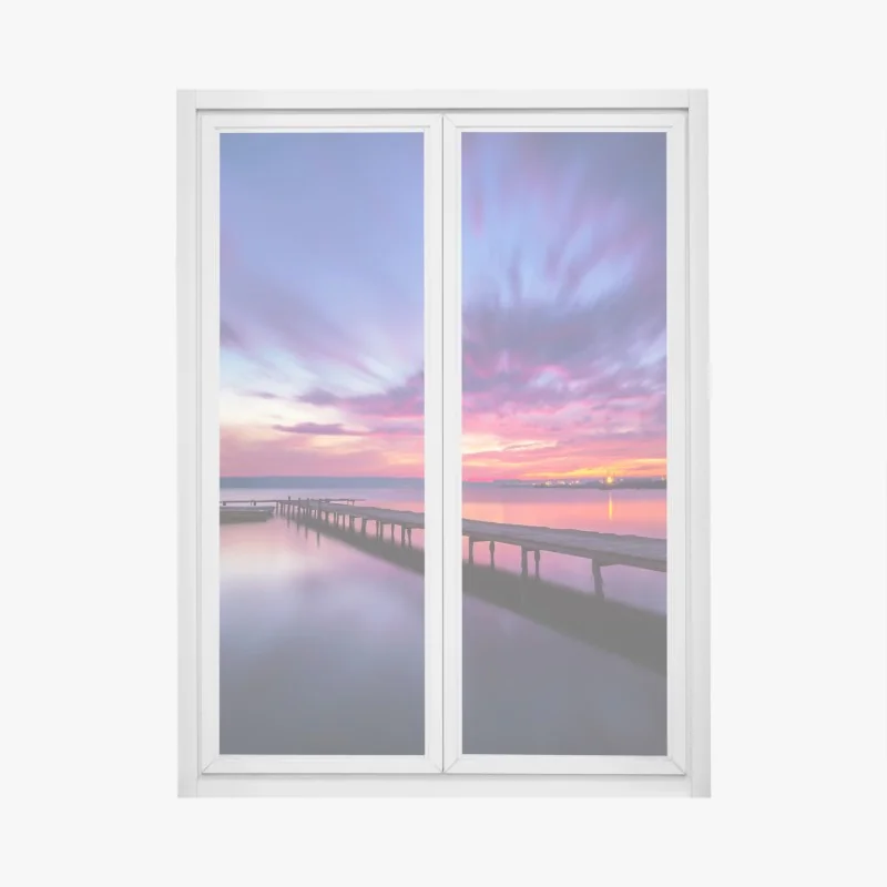 Naklejka na okno mglisty poranek nad Lacu Roșu – Wallissimo®