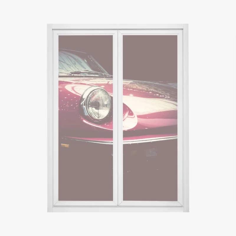 Naklejka na okno turkusowo-magenta wzór bąbelków – Wallissimo®