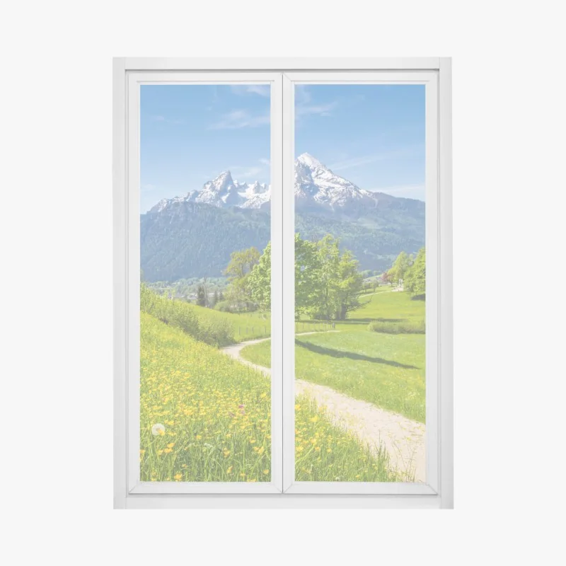 Naklejka na okno wschód słońca nad Lake Louise, Banff – Wallissimo®