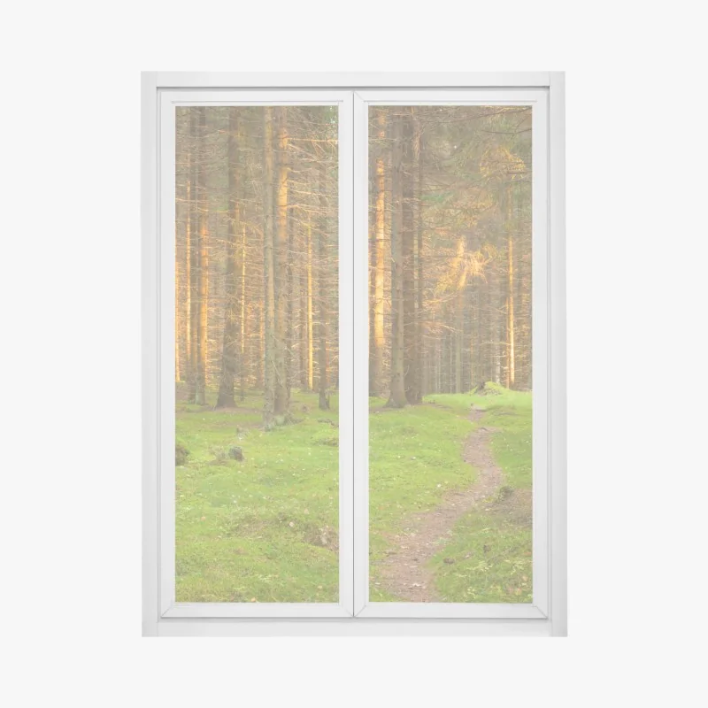 Naklejka na okno majestatyczna zaśnieżona dolina górska – Wallissimo®