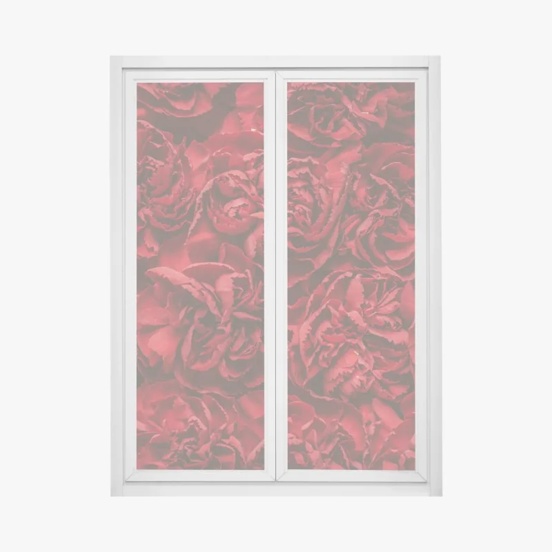 Naklejka na okno pastelowy wzór kwiatów wiśni na miętowym tle – Wallissimo®