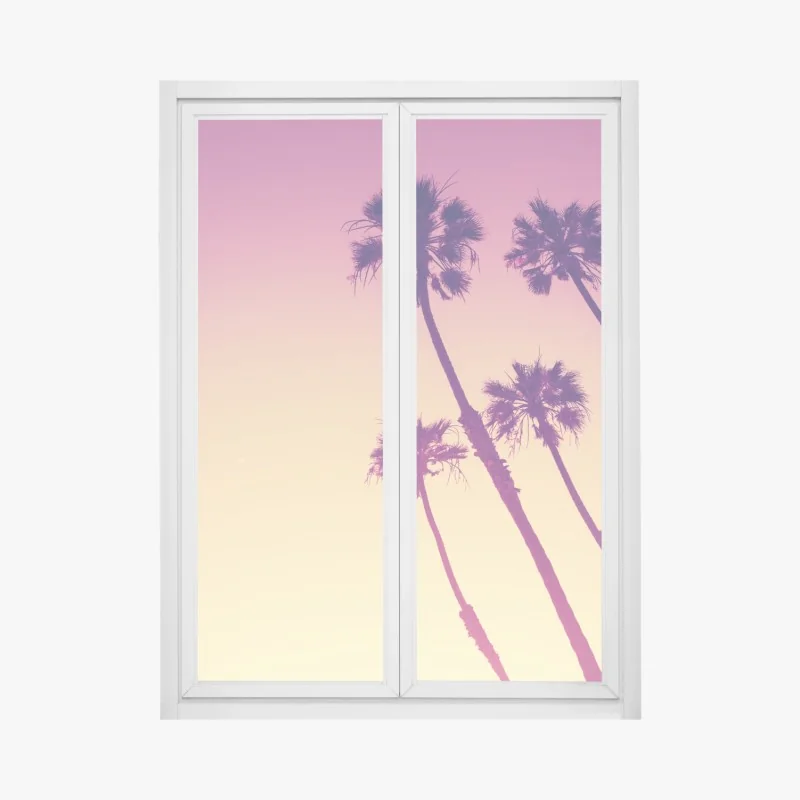 Naklejka na okno spokojna ścieżka w lesie bambusowym – Wallissimo®