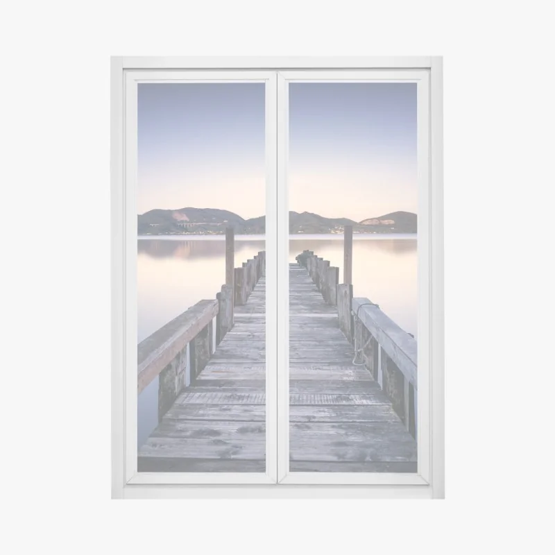 Naklejka na okno spiralne schody w monochromatycznej perspektywie – Wallissimo®