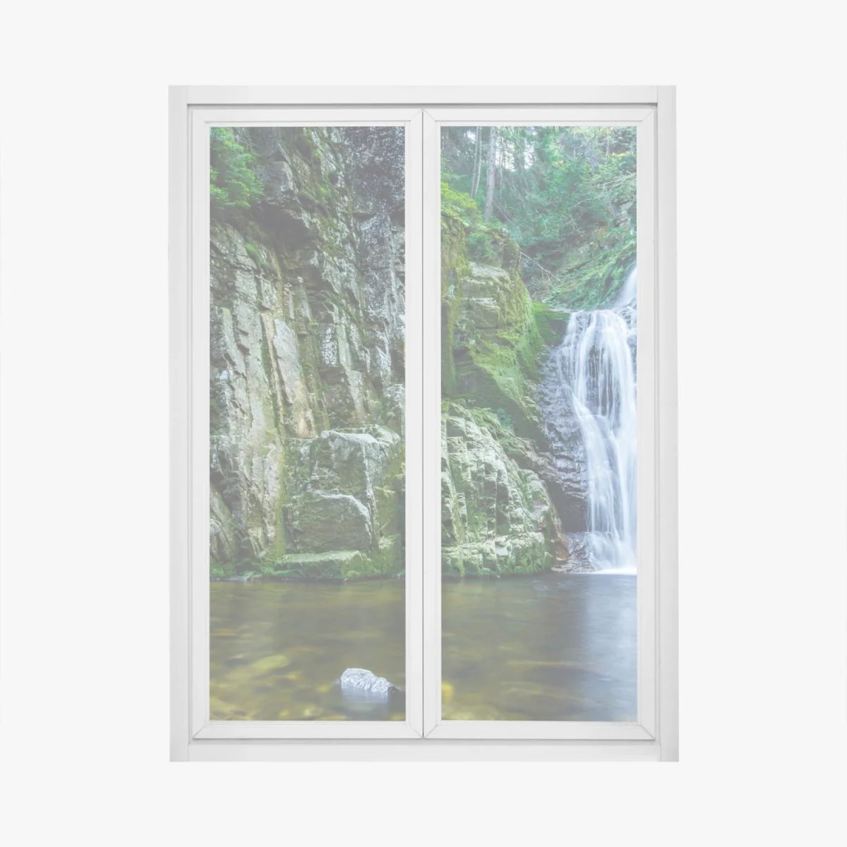 Naklejka na okno wodospad Kamienczyk w Karkonoszach – Wallissimo® Naklejka na okno wodospad Kamienczyk w Karkonoszach – Wallissimo®