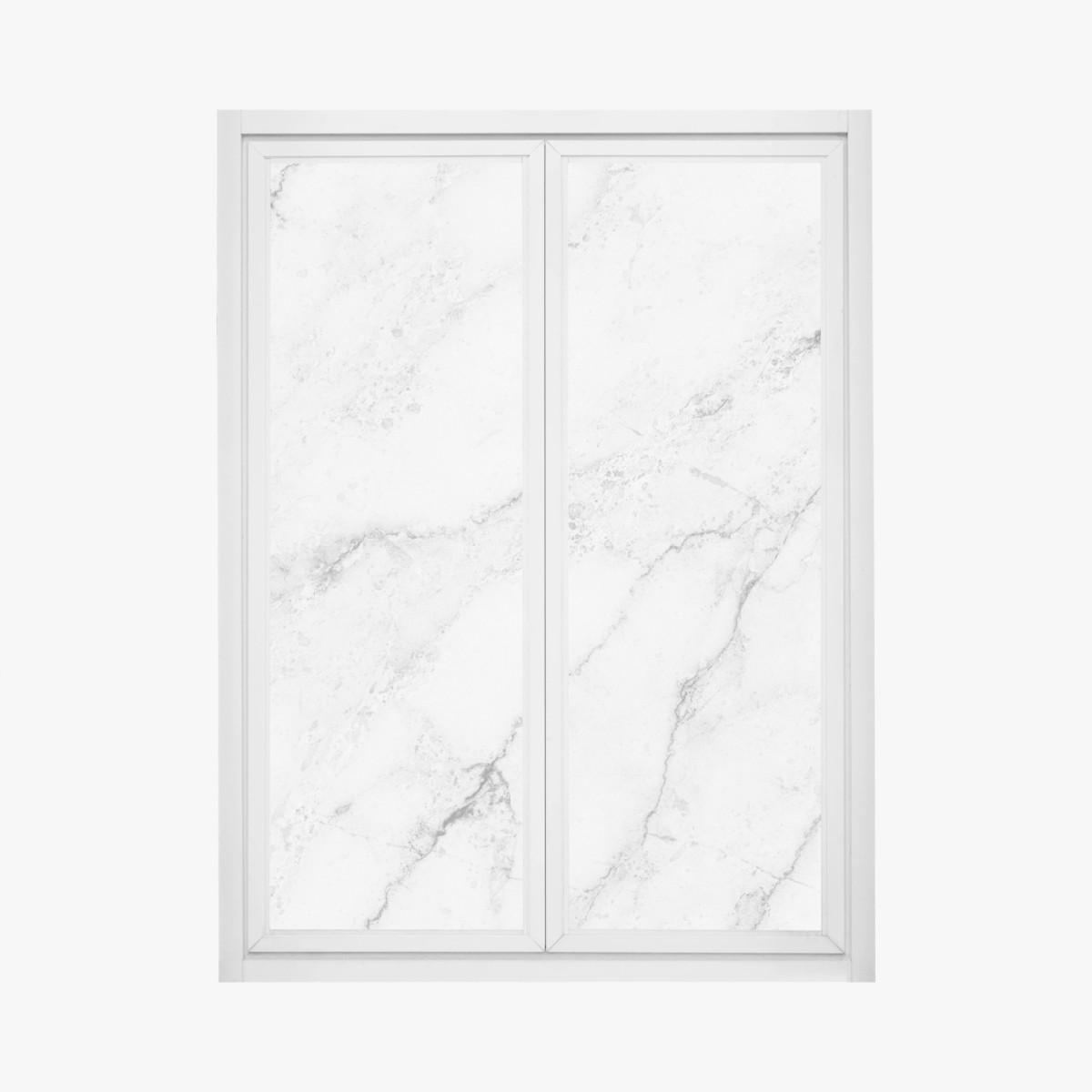 Naklejka na okno biała tekstura marmuru z szarymi żyłkami – Wallissimo®
