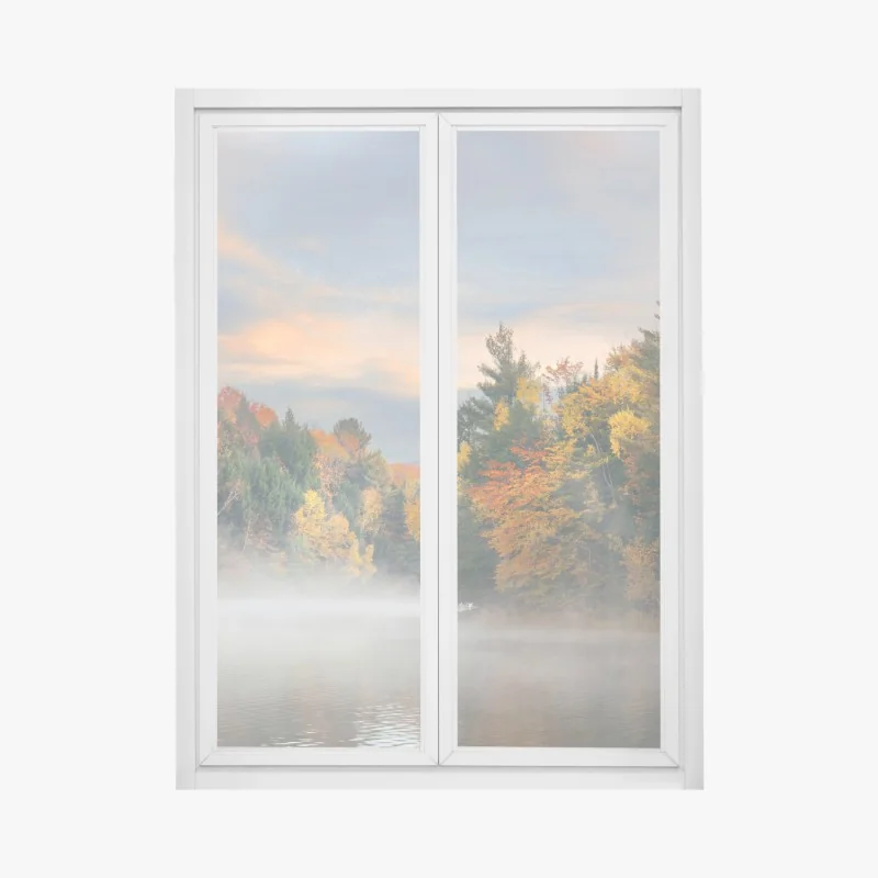 Naklejka na okno zatoka Ha Long panorama wapiennych wysp – Wallissimo®