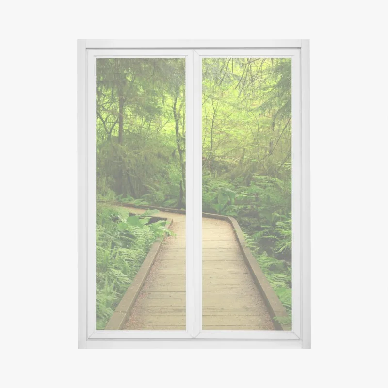 Naklejka na okno luksusowa niebiesko-złota abstrakcja fluidalna – Wallissimo®