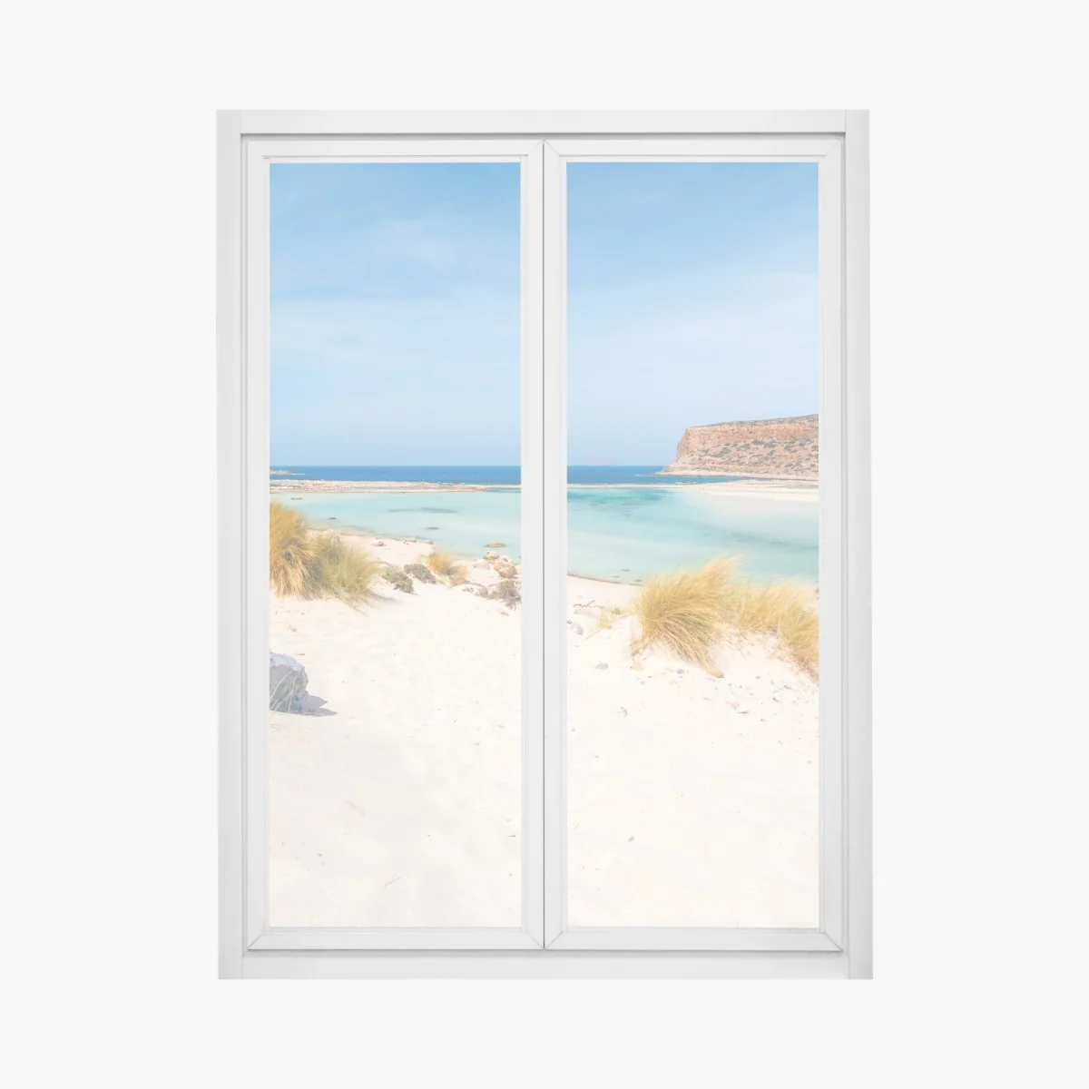 Naklejka na okno laguna Balos, Kreta: turkusowa oaza – Wallissimo® Naklejka na okno laguna Balos, Kreta: turkusowa oaza – Wallissimo®