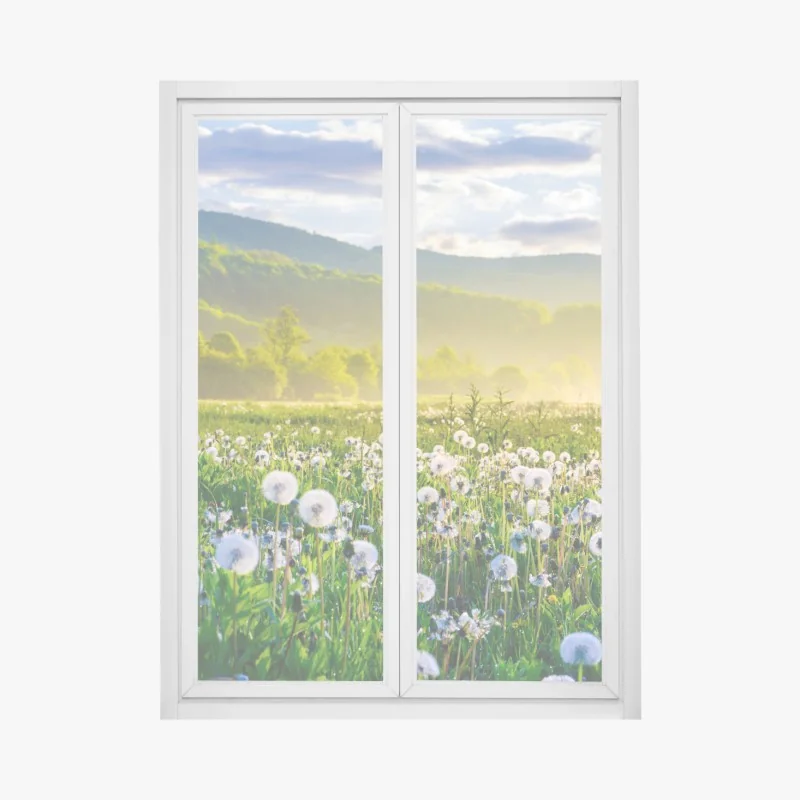 Naklejka na okno tropikalna kładka w bujnym lesie – Wallissimo®