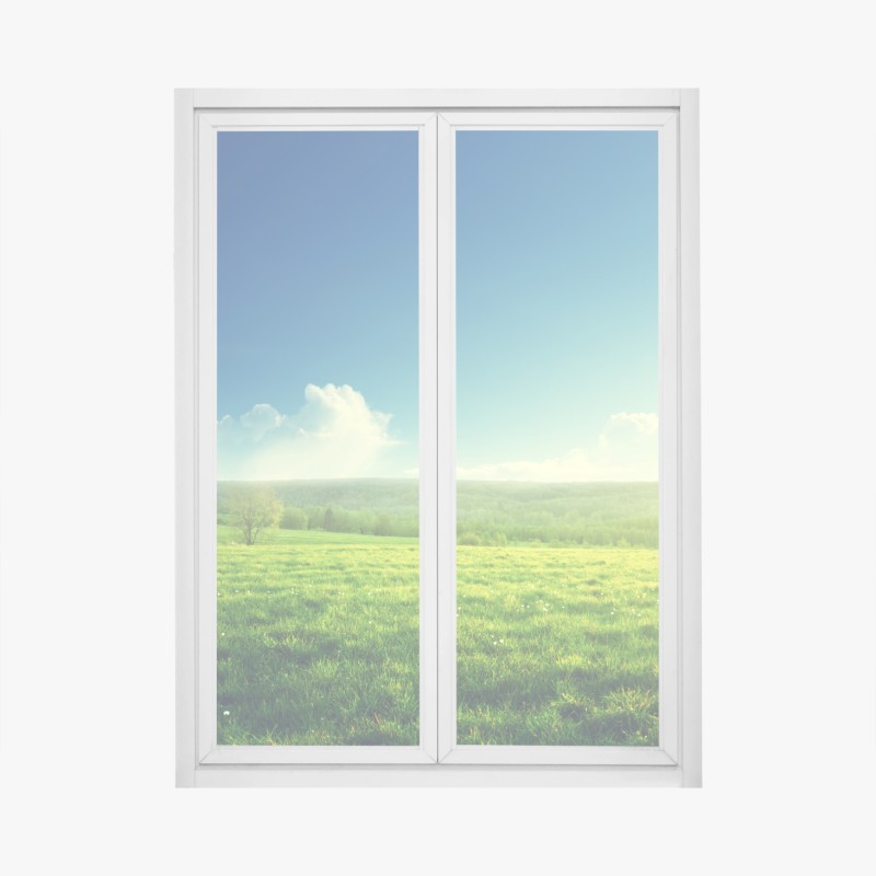 Naklejka na okno geometryczny łuk nowoczesnej architektury – Wallissimo®