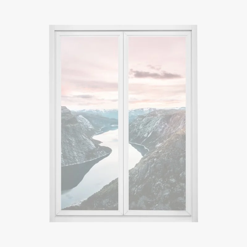 Naklejka na okno spokojny kwiatowy profil z falującymi włosami – Wallissimo®