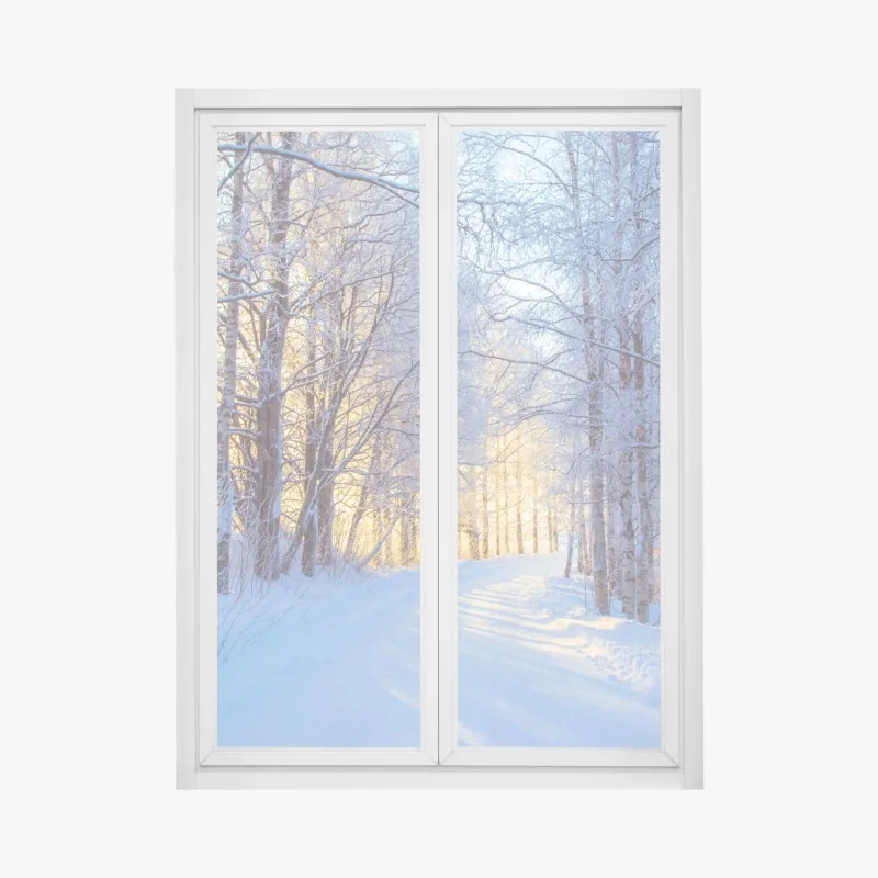 Naklejka na okno żywy geometryczny akwarelowy kolaż – Wallissimo®