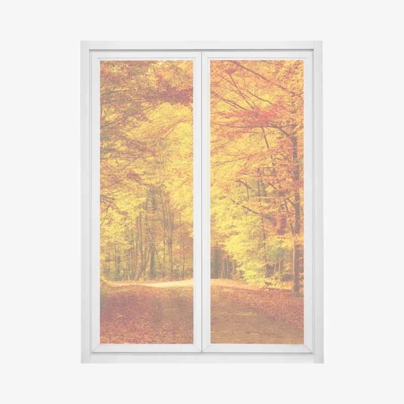 Naklejka na okno góra lodowa i odbicia gór w turkusowej wodzie – Wallissimo®