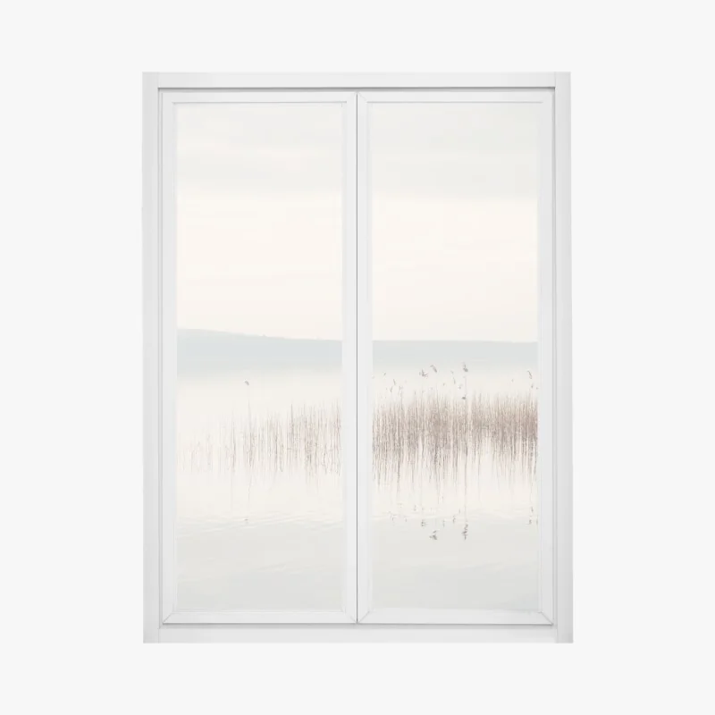 Naklejka na okno złote płynne linie abstrakcyjny wzór – Wallissimo®