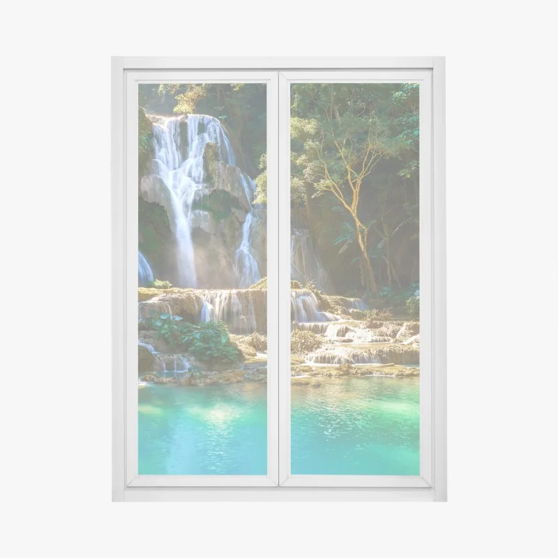 Naklejka na okno geometryczna pastelowa kompozycja – Wallissimo®