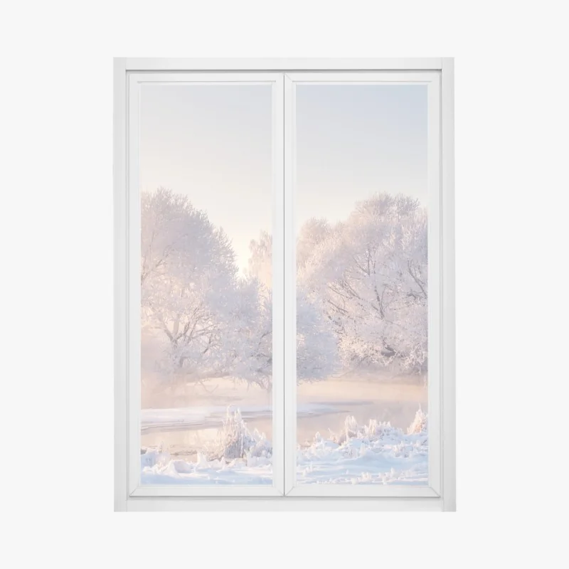 Naklejka na okno bujne liście monstery – Wallissimo®