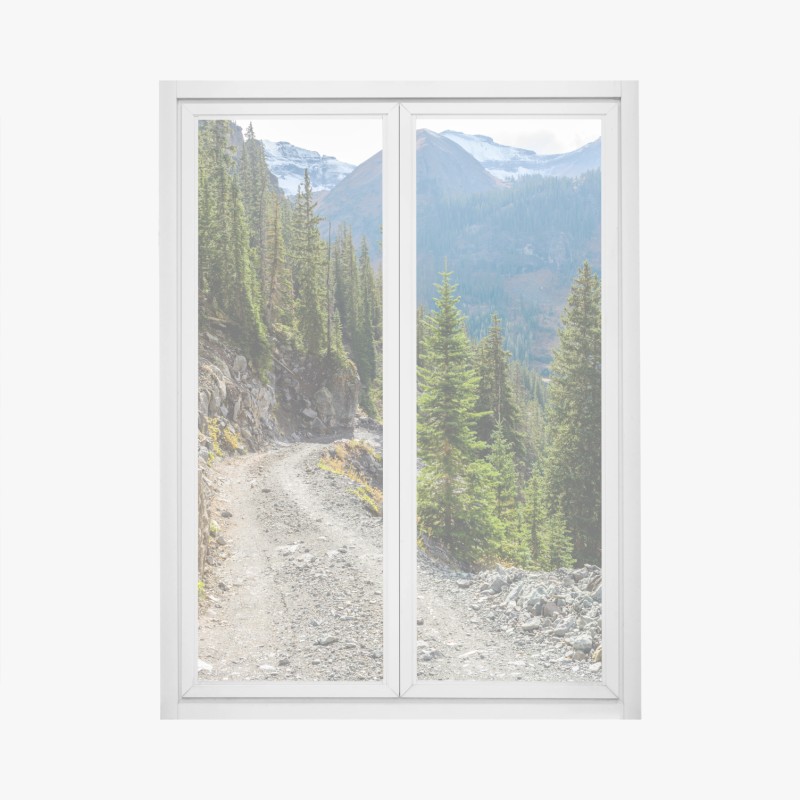 Naklejka na okno akwarela czerwonych jagód na gałęziach – Wallissimo®