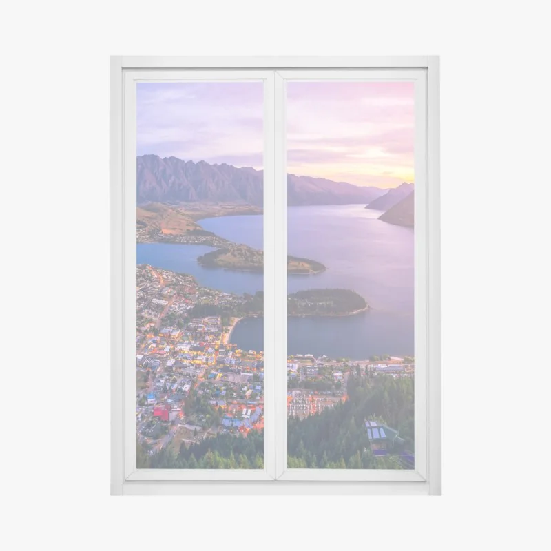 Naklejka na okno złoty zachód słońca na plaży w Sopelanie – Wallissimo®